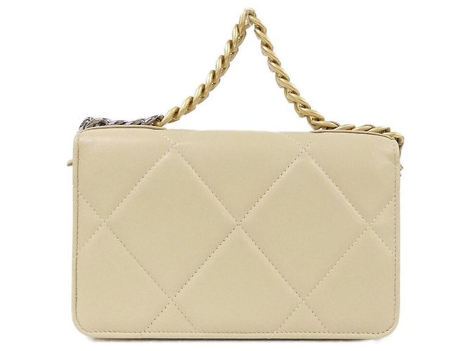 Chanel 19 Chain/Shoulder Wallet Beige - Ansicht 2