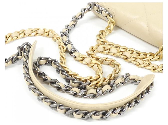Chanel 19 Chain/Shoulder Wallet Beige - Ansicht 4