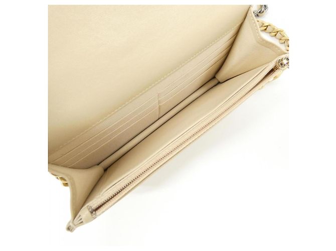 Chanel 19 Chain/Shoulder Wallet Beige - Ansicht 6