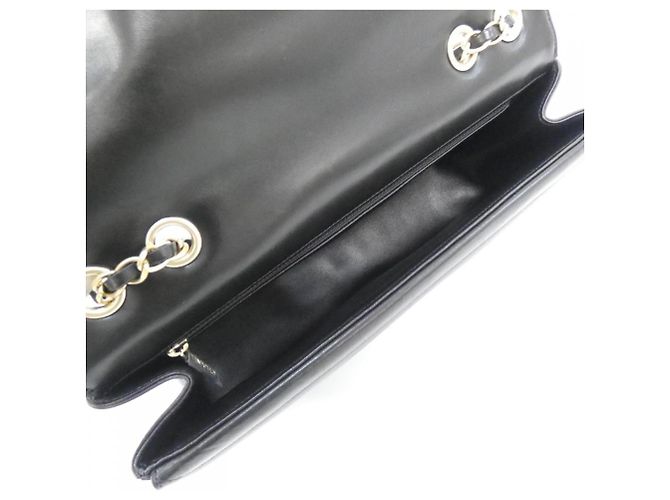 Borsa a tracolla Chanel in pelle di agnello nera Nero - vista 6