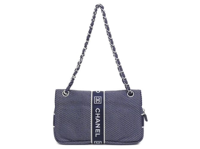 Borsa a Spalla Chanel Sport Line Blu navy - vista 2