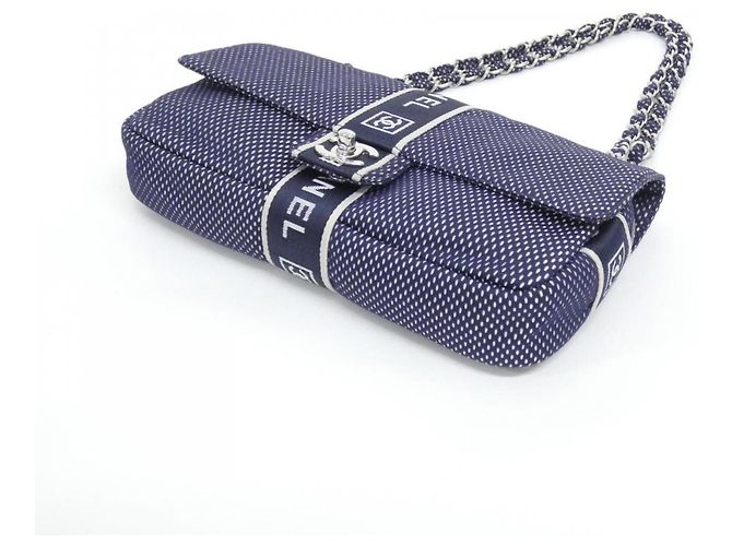 Borsa a Spalla Chanel Sport Line Blu navy - vista 3