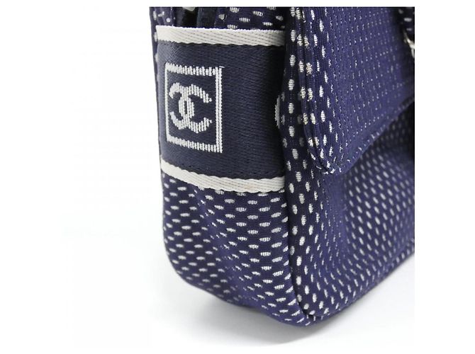 Borsa a Spalla Chanel Sport Line Blu navy - vista 4