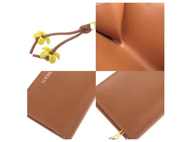 Cartera Compacta Loewe Daisy Knot Castaño - vista 9