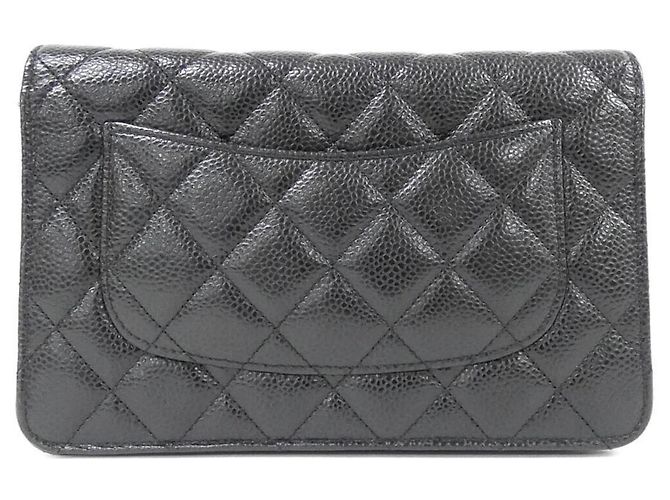 Portafoglio con catena Chanel Timeless Classic Line 33814 Nero Bordò - vista 2
