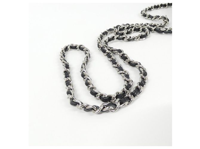 Portafoglio con catena Chanel Timeless Classic Line 33814 Nero Bordò - vista 5