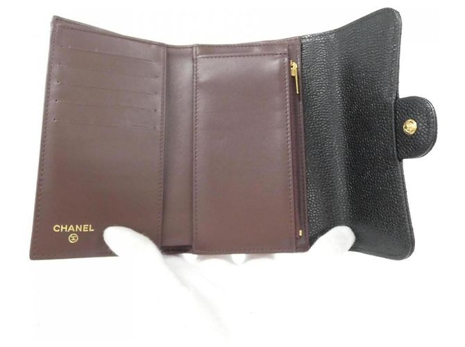 Cartera Chanel Timeless Classic Line AP0232 Negro Burdeos - vista 4