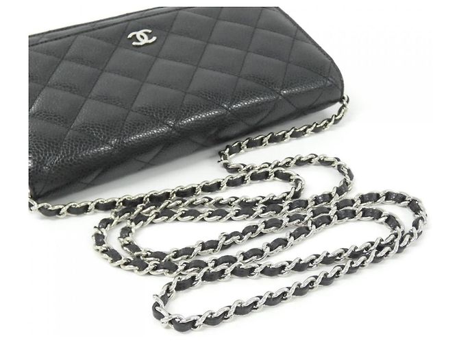 Catena per portafoglio Chanel Timeless Classic Nero Bordò - vista 5