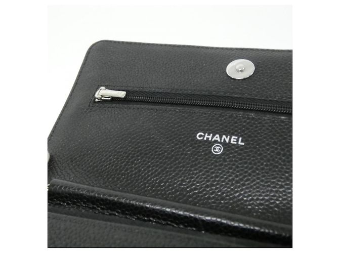 Catena per portafoglio Chanel Timeless Classic Nero Bordò - vista 8