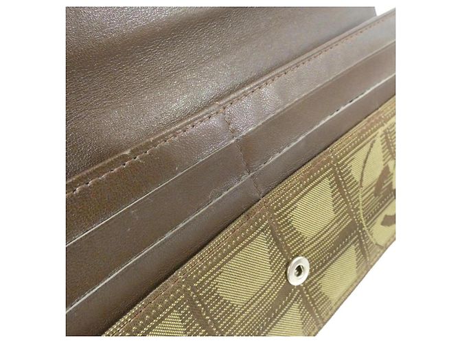 Cartera larga plegable Chanel Travel Line Caqui - vista 6