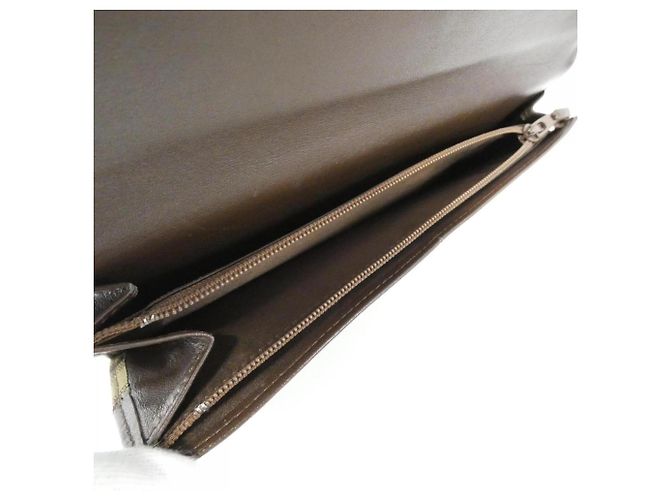 Cartera larga plegable Chanel Travel Line Caqui - vista 8