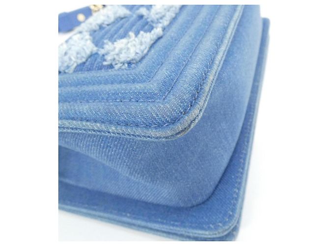 Borsa a Spalla Chanel Boy Line 67085 Blu - vista 3