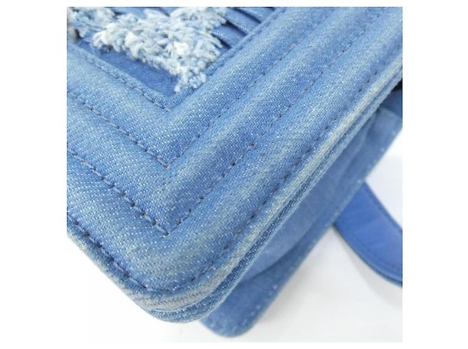 Borsa a Spalla Chanel Boy Line 67085 Blu - vista 4