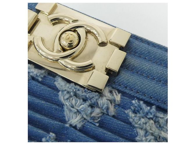 Borsa a Spalla Chanel Boy Line 67085 Blu - vista 5