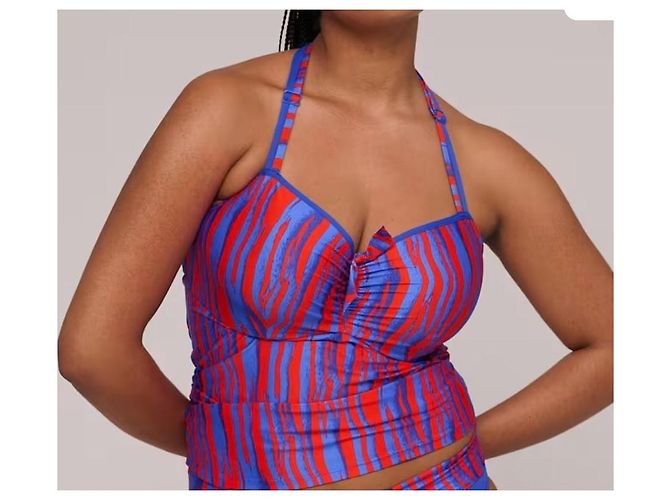 Autre Marque Top de bikini Prima Donna Wild Stripes Roja Azul - vista 8