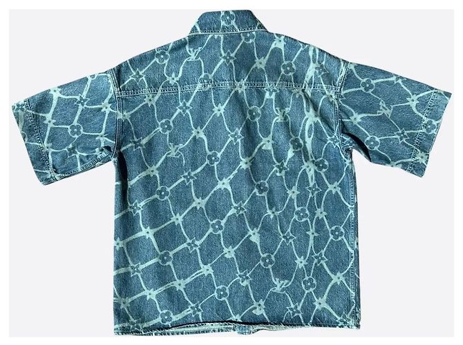 Camicia in denim Louis Vuitton Monogram Blu - vista 2