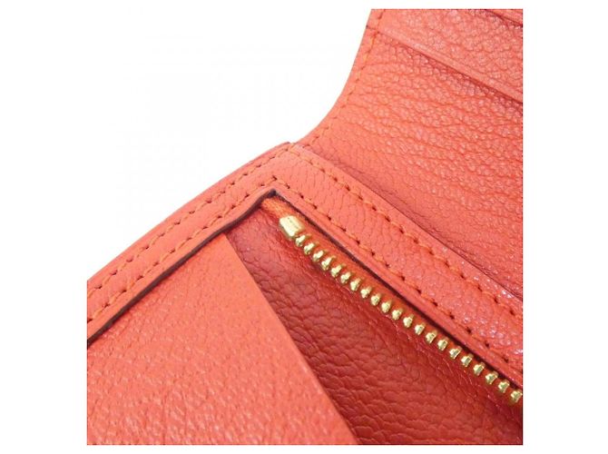 Cartera compacta Hermès Bearn en piel de cabra roja - vista 7