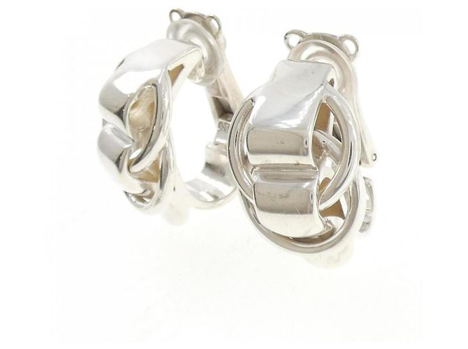 Hermès Hermes Hallmark Clip Ohrringe Silber - Ansicht 2