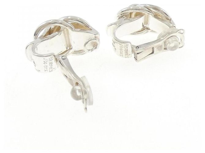 Hermès Hermes Hallmark Clip Ohrringe Silber - Ansicht 3
