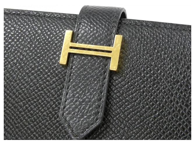 Cartera Compacta Hermès Bearn Negro - vista 5