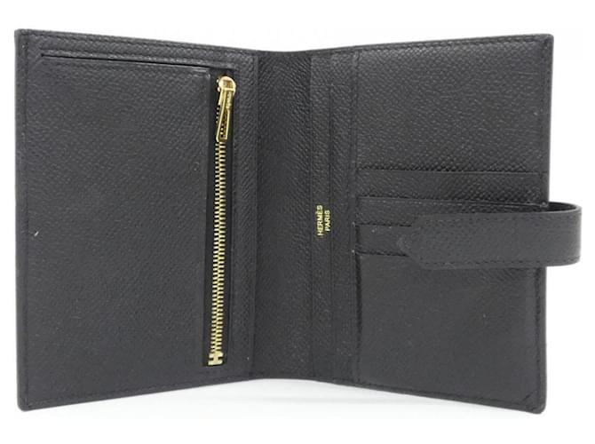 Cartera Compacta Hermès Bearn Negro - vista 6