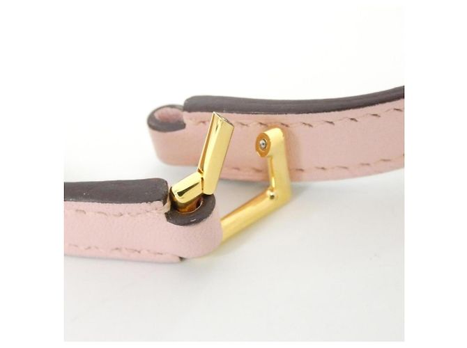 Hermès Bracciale Charm Hermes Rivale Double Tour Rosa D'oro - vista 5
