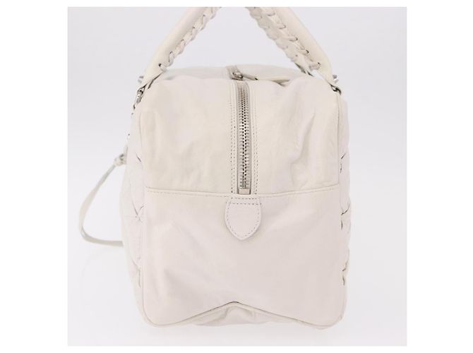 Balenciaga Matelasse Leather MM Bianco - vista 4
