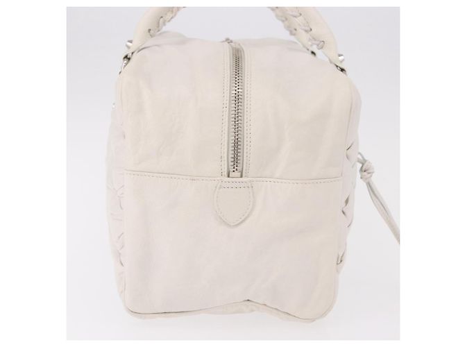 Balenciaga Matelasse Leather MM Bianco - vista 5