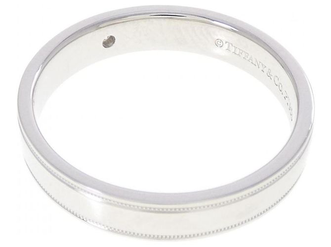 Anel de banda Tiffany & Co. Double Milgrain em platina - vista 3