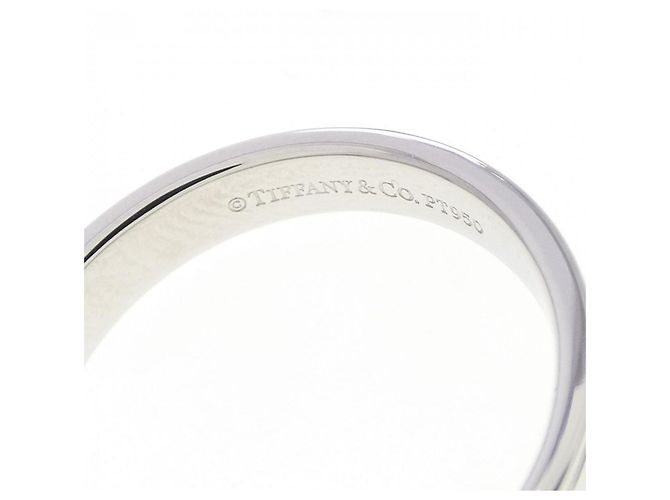 Anel de banda Tiffany & Co. Double Milgrain em platina - vista 4