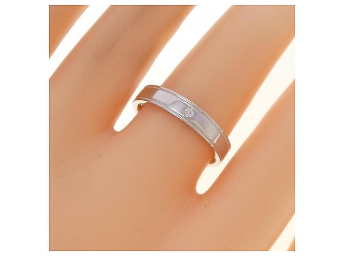 Anel de banda Tiffany & Co. Double Milgrain em platina - vista 5