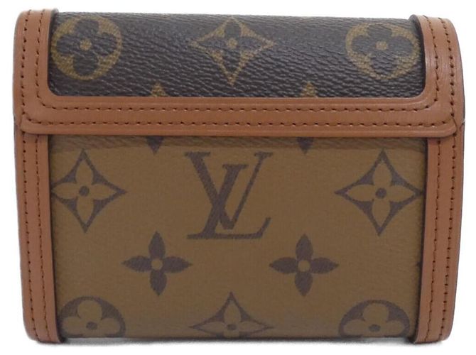 Louis Vuitton Monogram Portefeuille Dauphine Compact Wallet Castaño - vista 2