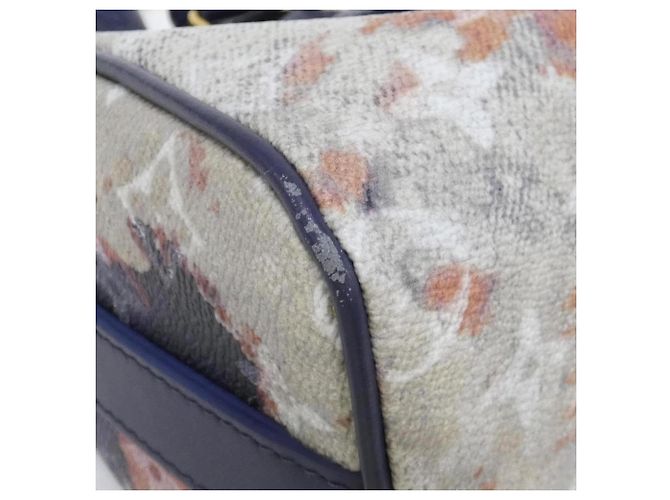 Louis Vuitton Monogram Bleach Keepall Bandoulière 25cm Nero Blu - vista 2
