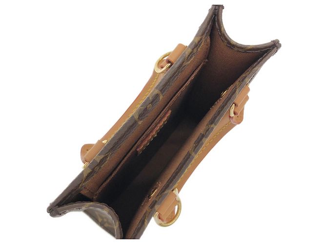 Borsa Louis Vuitton Monogram Petite Sac Plat Marrone - vista 7