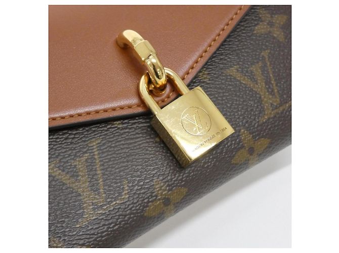 Borsa a tracolla Louis Vuitton Monogram Padlock On Strap Marrone Caramello - vista 4