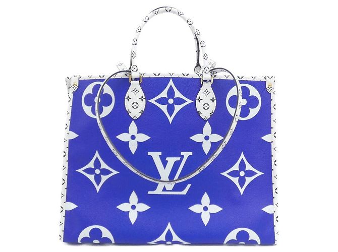 Borsa Louis Vuitton Monogram Giant OnTheGo GM Blu - vista 2