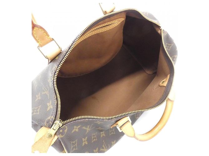 Borsa Boston Louis Vuitton Monogram Speedy 35cm Marrone - vista 8