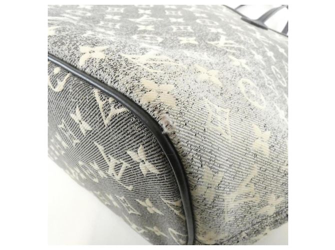 Borsa Louis Vuitton Monogram Jacquard Denim Neverfull MM Grigio - vista 2