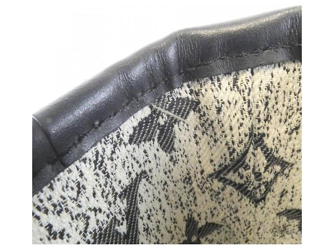 Borsa Louis Vuitton Monogram Jacquard Denim Neverfull MM Grigio - vista 6