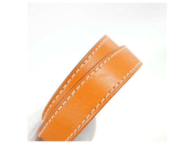 Hermès Kelly Double Tour Charm Armband Silber Orange - Ansicht 3