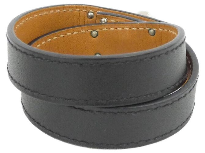Hermès Bracciale Kelly Double Tour Hermes Nero Argento - vista 2