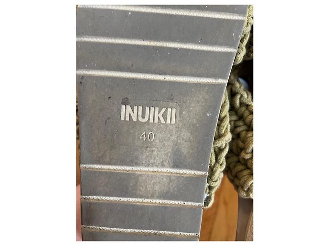 Sandali Inuikii intrecciati con strass Cachi - vista 5