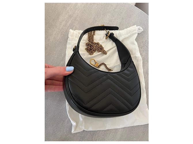 Gucci Marmont Mini borsa a tracolla nera Nero - vista 3