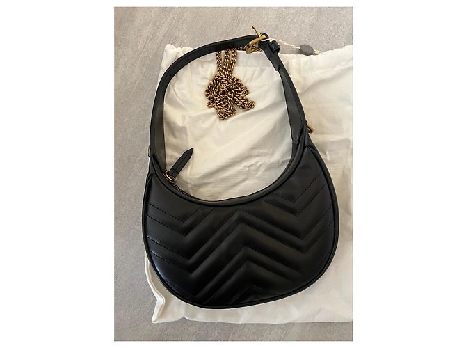 Gucci Marmont Mini borsa a tracolla nera Nero - vista 5
