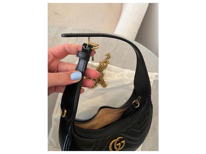 Gucci Marmont Mini borsa a tracolla nera Nero - vista 8