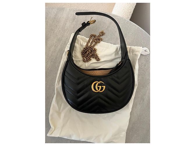 Gucci Marmont Mini borsa a tracolla nera Nero - vista 9