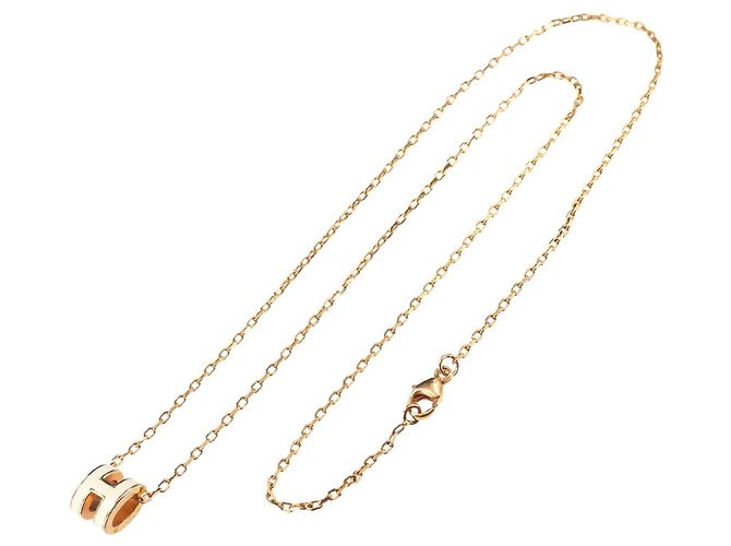 Hermès Collar Hermes Mini Pop H Blanco Dorado - vista 3