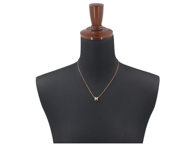 Hermès Collar Hermes Mini Pop H Blanco Dorado - vista 6