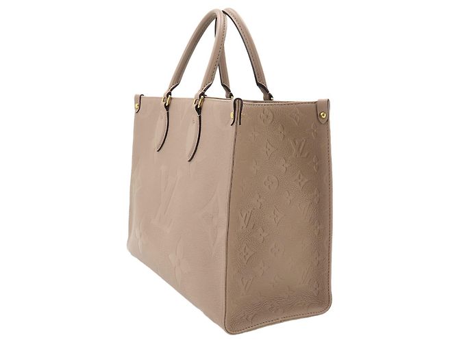 Borsa Tote Louis Vuitton Onthego MM Monogram Empreinte Grigio - vista 3