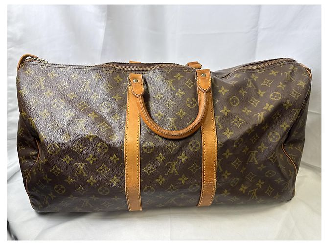 Louis Vuitton Keepall Monogram Canvas 55 Castaño - vista 2